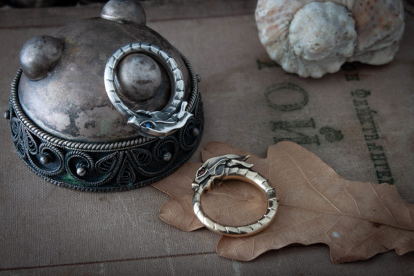 Кольцо Уроборос. Кольцо Змея. Перстень Дракон.